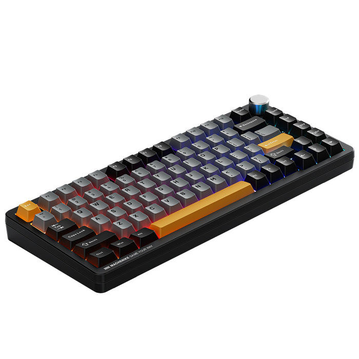 Machenike K600-B82W Безжична механична геймърска клавиатура с подсветка GR Silver Switch - Черна