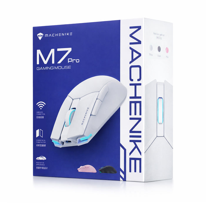 Безжична геймърска мишка Machenike M7 Pro - бяла