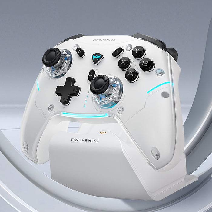 Безжичен гейм контролер Machenike G5Pro Max със зарядна станция - бял