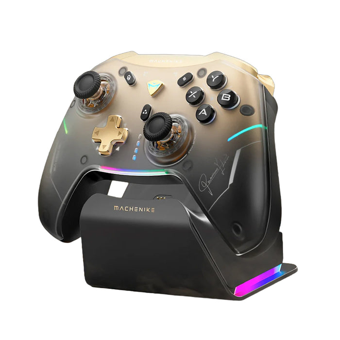 Machenike G5Pro Premium Edition безжичен гейм контролер със зарядна станция - черно и златисто