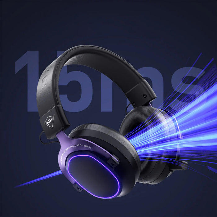 Machenike GX30PRO Безжични геймърски слушалки с над ушите - Черни