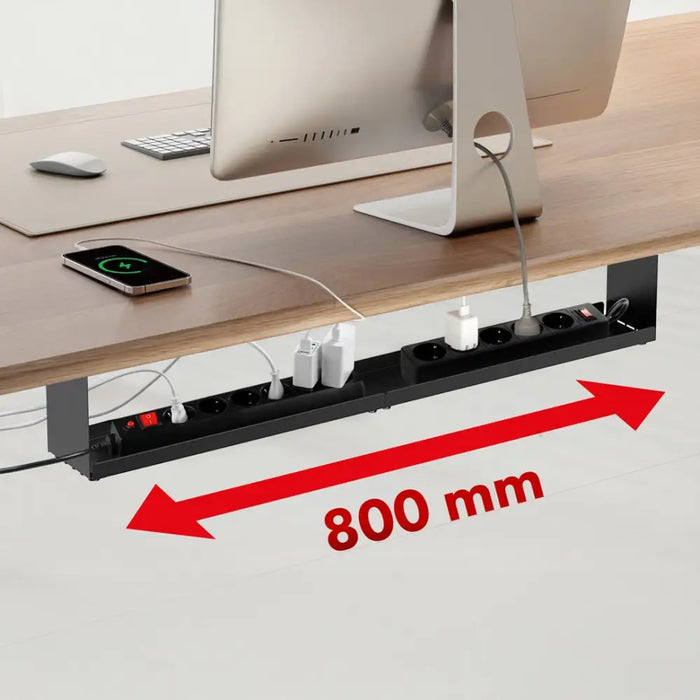 Maclean компактен поднастолен кабелен органайзер максимално