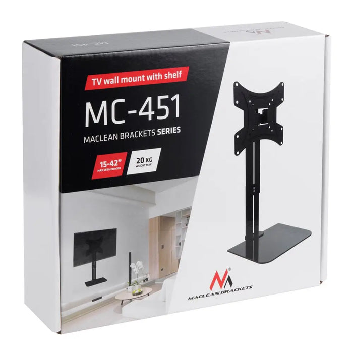 MACLEAN СТОЙКА ЗА ТЕЛЕВИЗОР С РАФТИЦА MC-451