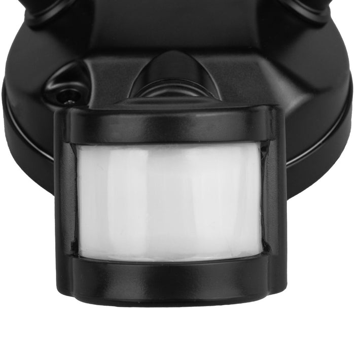 LED стенна лампа Maclean, с PIR сензор, 20W, 1500lm, IP65, неутрално бяла 4000K, черна, MCE524 B