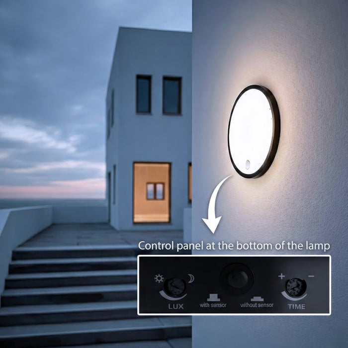LED лампа Maclean със сензор за движение, PIR сензор, черна, 10W, IP65, 1000lm, неутрален цвят, MCE525 B