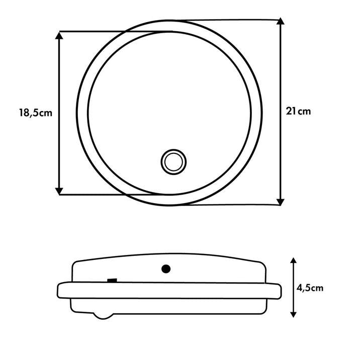 LED лампа Maclean със сензор за движение, PIR сензор, бяла, 10W, IP65, 1000lm, неутрален цвят, MCE525 W