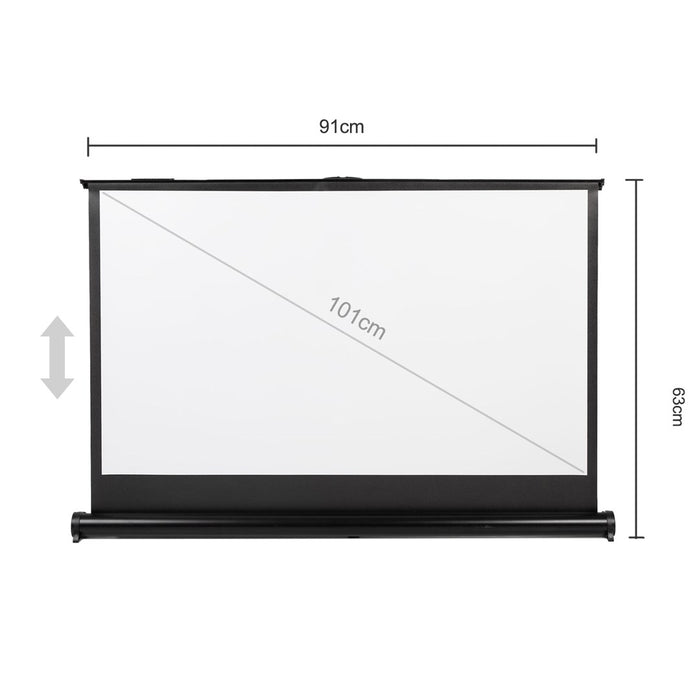 Maclean Преносим проекционен екран Compact 40" 16:9 Свободностоящ Офис Кино Матово Бяло Домашно Кино