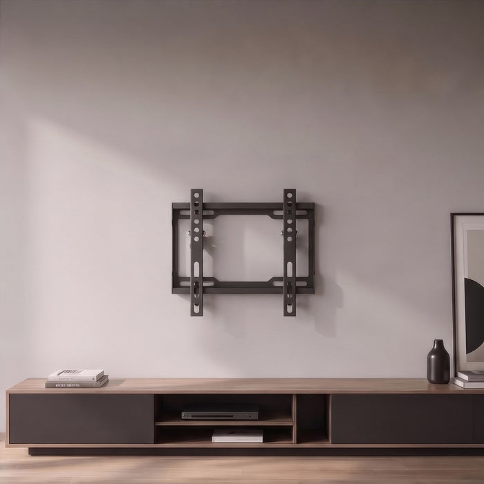Стойка за телевизор Maclean, макс. VESA 200x200, 13-43", до 45 кг, черна, регулиране на наклона 0°–8°, MC-186