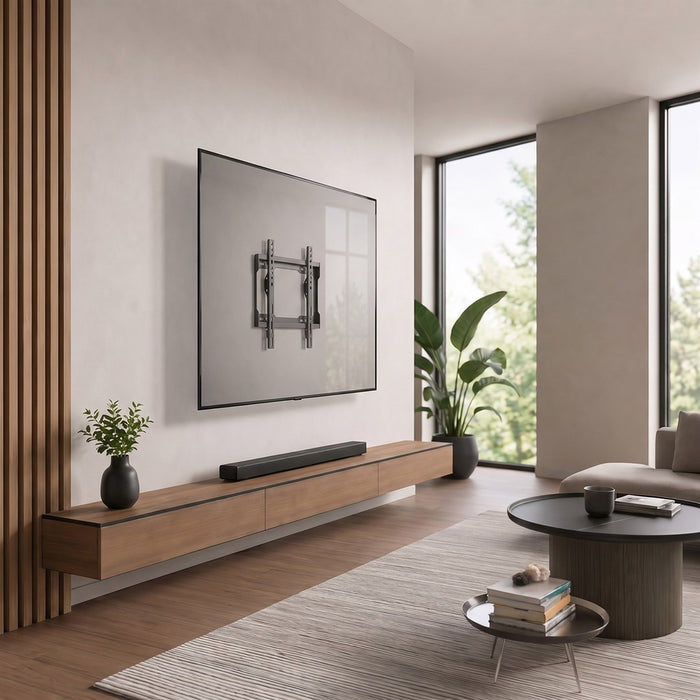 Стойка за телевизор Maclean, макс. VESA 200x200, 13-43", до 45 кг, черна, регулиране на наклона 0°–8°, MC-186