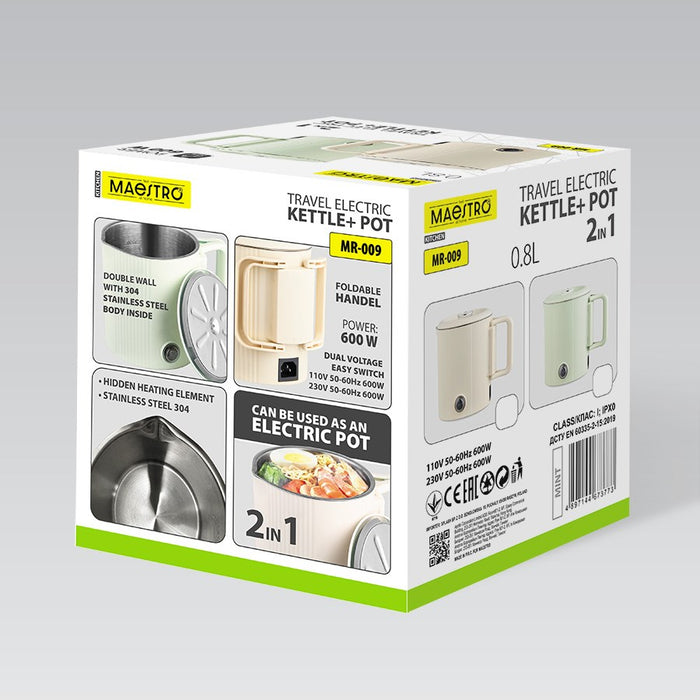 Електрическа кана / кана за пътуване Maestro MR-009 0.8 L 600 W (MR-009-BEIGE) Бежова