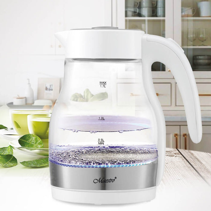 Електрическа кана Maestro MR061 1.7 л 2200 W Прозрачна, Бяла