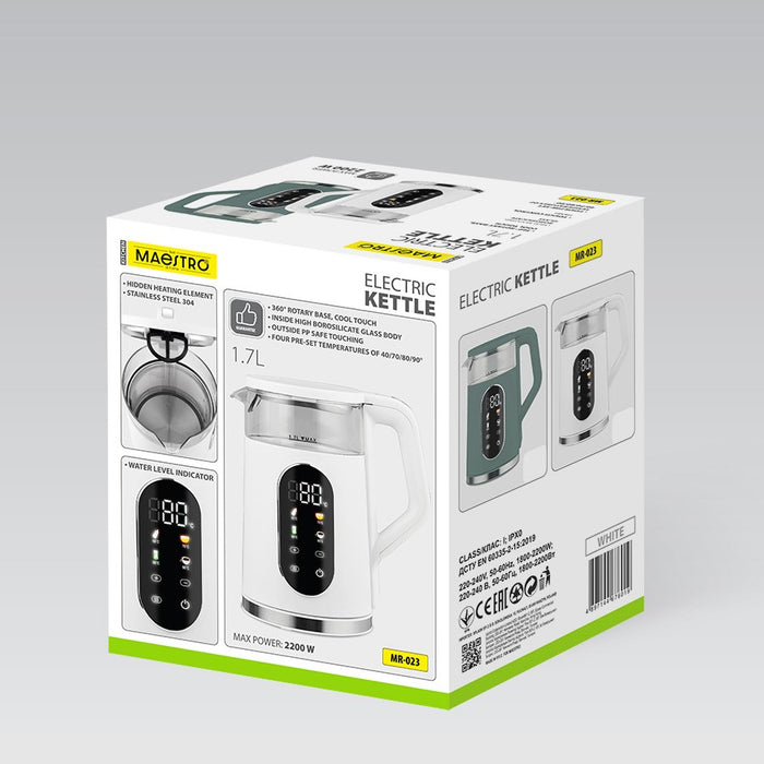 Електрическа кана Maestro MR-023 (MR-023-WHITE) Бяла