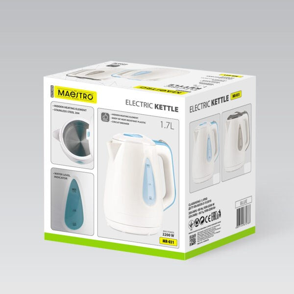Електрическа кана MAESTRO MR-031-BLUE 1.7 л 2200 W