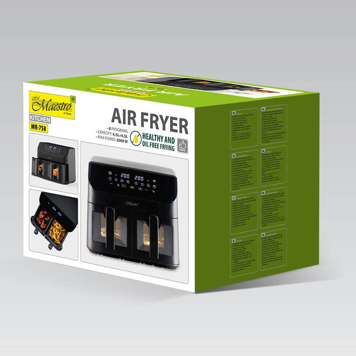 Frytownica beztłuszczowa 2000W 2x4,5L MR-758 MAESTRO