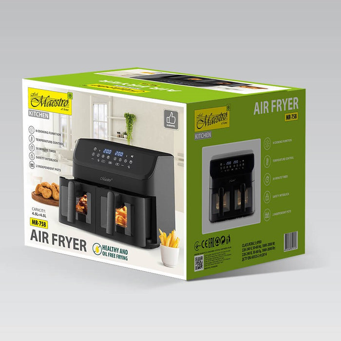 Frytownica beztłuszczowa 2000W 2x4,5L MR-758 MAESTRO
