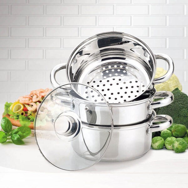 Тенджера за готвене на пара MAESTRO MR-2900-24 24 см 5,0 л