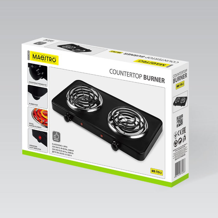 Електрически двоен котлон 2000W MR-770-2 MAESTRO
