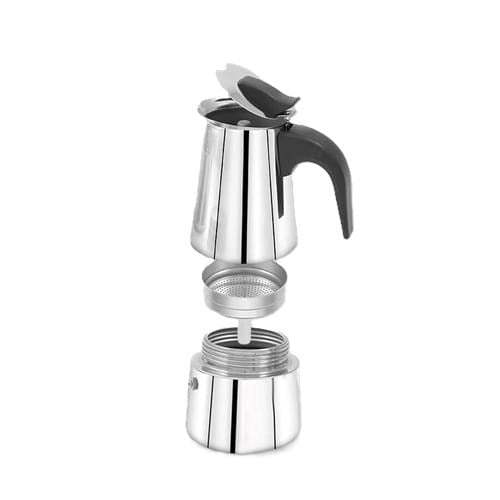 Тенджера Bialetti Brikka Moka 0.1 L Черна, Неръждаема стомана