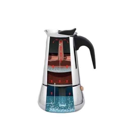 Тенджера Bialetti Brikka Moka 0.1 L Черна, Неръждаема стомана
