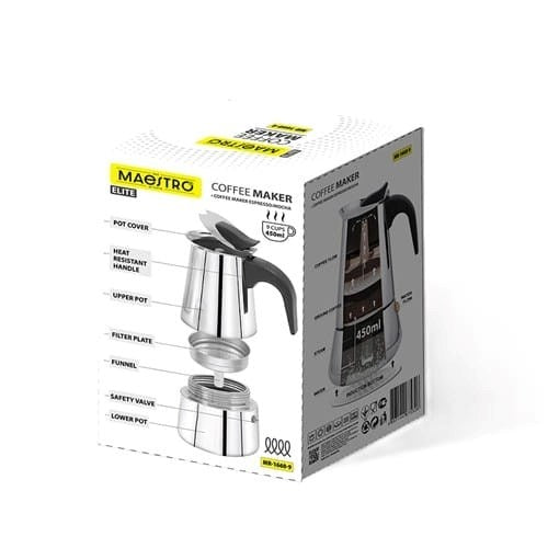 Тенджера Bialetti Brikka Moka 0.1 L Черна, Неръждаема стомана