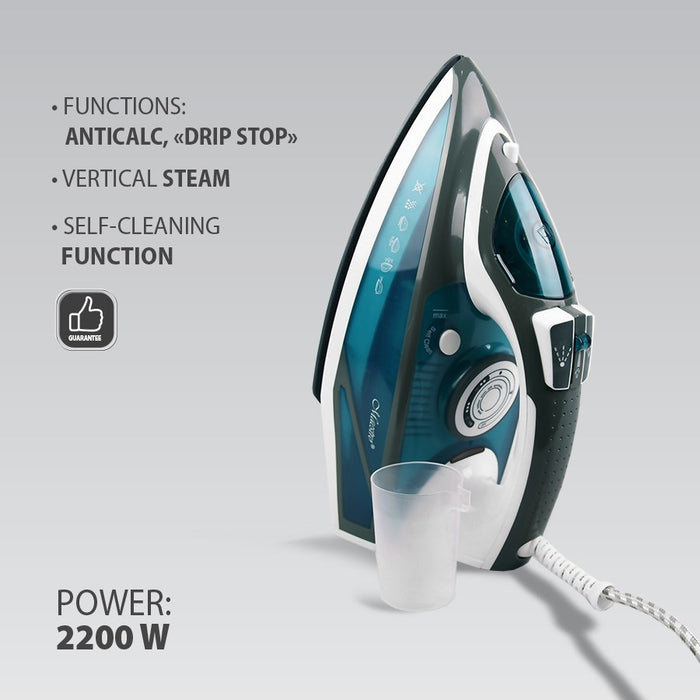 Парна ютия MAESTRO MR-304C 2200W Бяла, Синя
