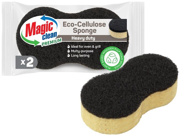 Кухненски гъби за силно замърсени повърхности Magic Clean - Premium Eco, 2 броя