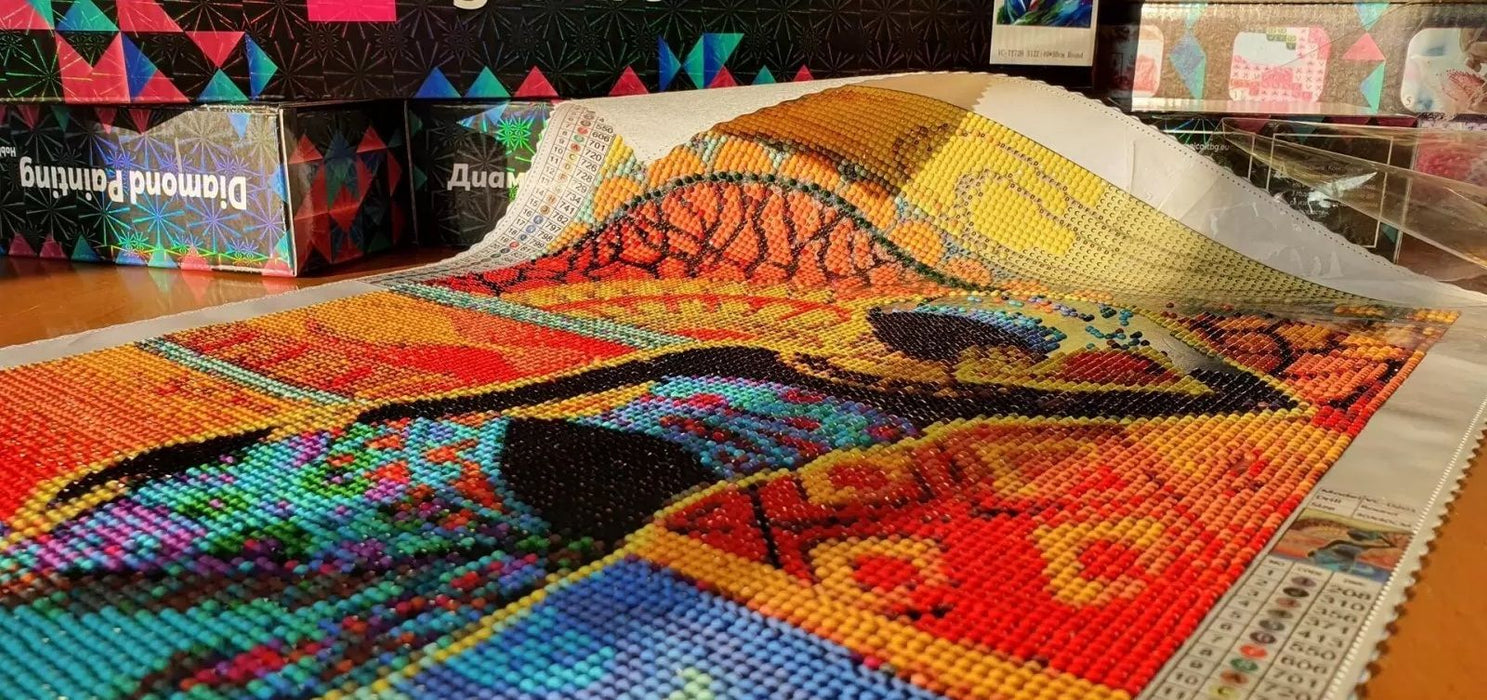 Диамантен гоблен MagicArt - Зимен уют, 30 х 40 cm, с кръгли мъниста + AB