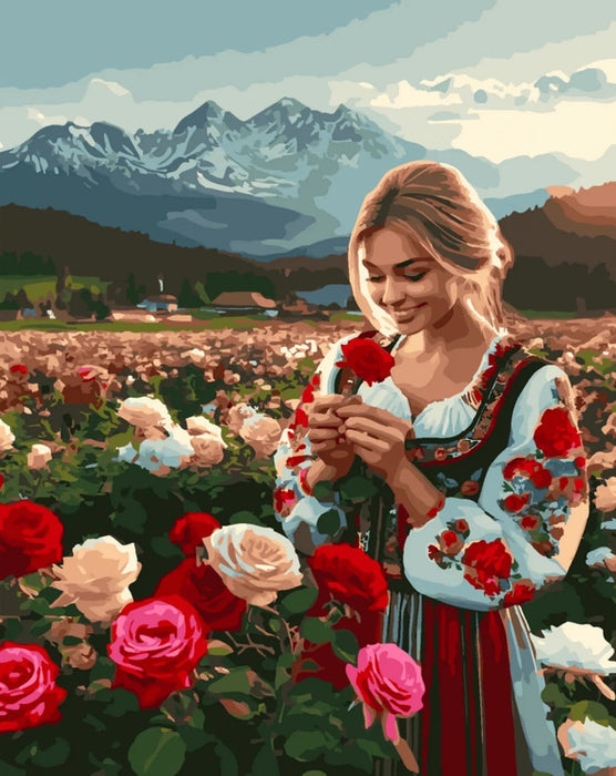 Комплект за рисуване по номера MagicArt - Цвете от Балкана (по авторско право)