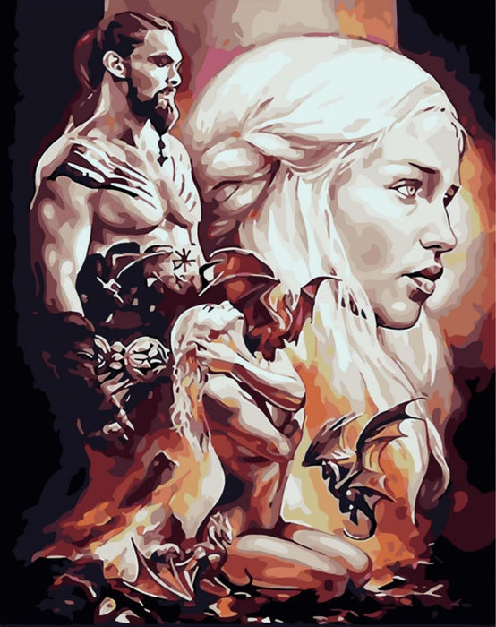 Комплект за рисуване по номера MagicArt - Game of Thrones (Игра на Тронове)