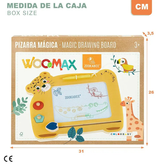 Магична Черна Дъска Woomax Zookabee Тигър Дървен 30 x 2,5 x