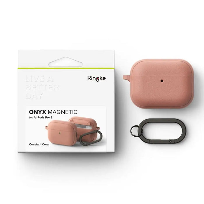 Магнитен калъф Ringke Onyx MagSafe за AirPods Pro 3 - розов