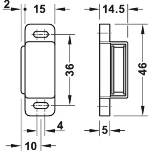 МАГНИТЕН ШНАПЕР ЧЕРЕН 2КГ HÄFELE