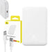 Магнитна мини преносима батерия Baseus 5000mAh 20W бяла