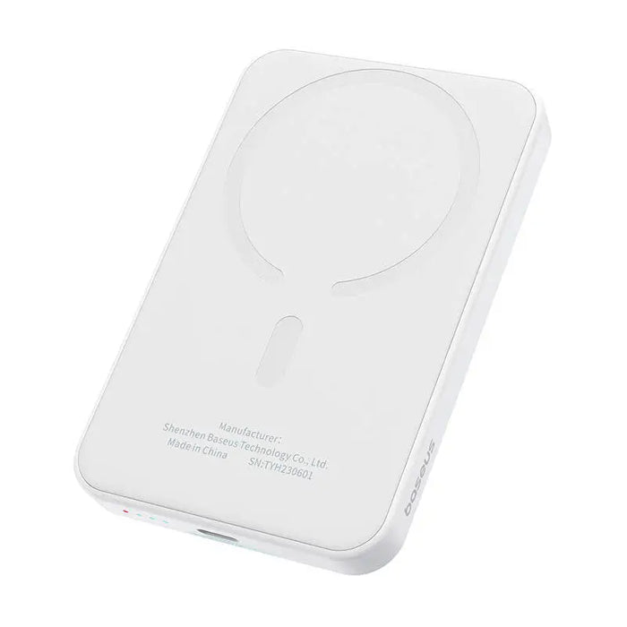 Магнитна мини преносима батерия Baseus 5000mAh 20W бяла