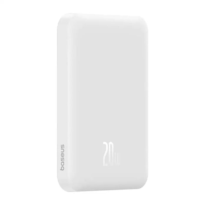 Магнитна мини преносима батерия Baseus 5000mAh 20W бяла