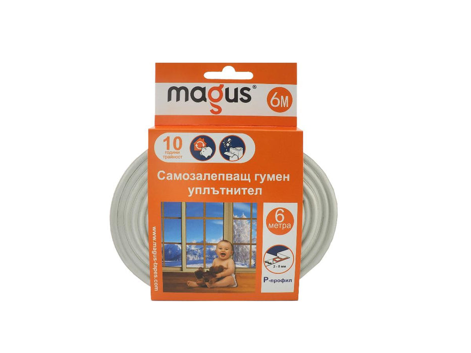 ГУМЕН УПЛЪТНИТЕЛ MAGUS 6 М P-ПРОФИЛ БЯЛ