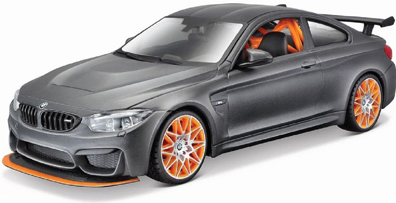 Метална кола за сглобяване Maisto - BMW M4 GTS, Мащаб 1:24,Сива