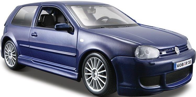 Метална кола Maisto Special Edition - Volkswagen Golf R32, 1:24, синя