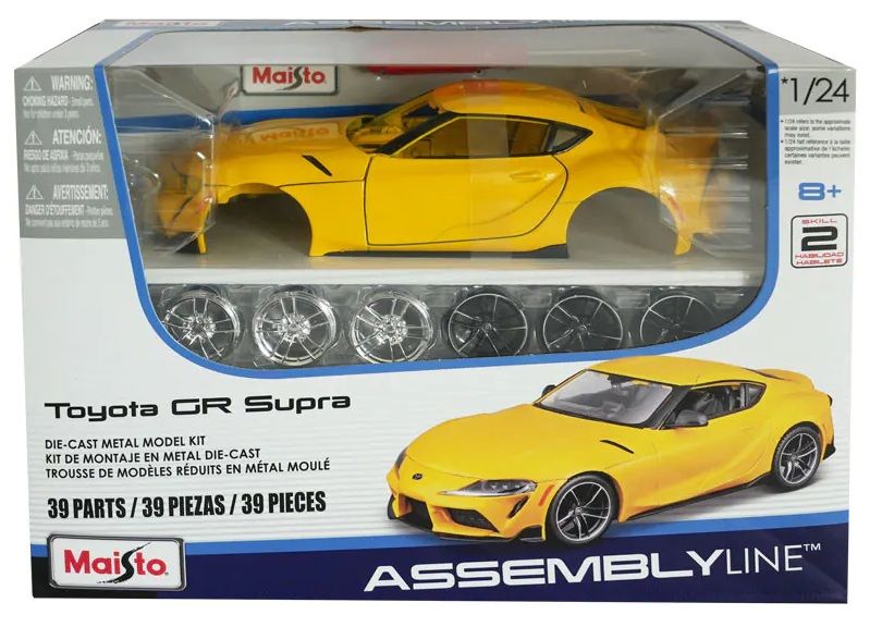Метална кола за сглобяване Maisto Assembly Line - Toyota GR Supra, 1:24, жълта