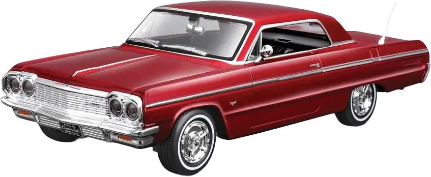 Метална кола за сглобяване Maisto Assembly Line - 1964 Chevrolet Impala, 1:26, бордо