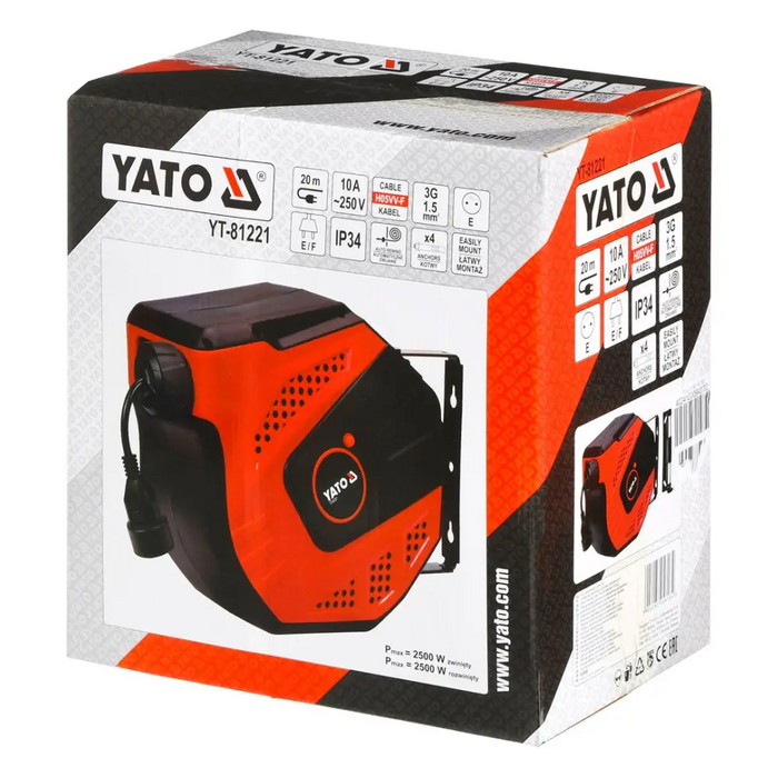 Макара за кабел Yato YT-81221 1 AC контакт(и) 20 m