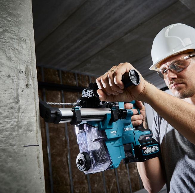 Акумулаторен перфоратор Makita - XGT, HR010GD201, 2x2.5 Ah