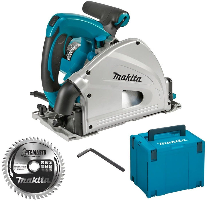 Потапящ ръчен циркуляр Makita - SP6000J, 1300 W, 165 mm