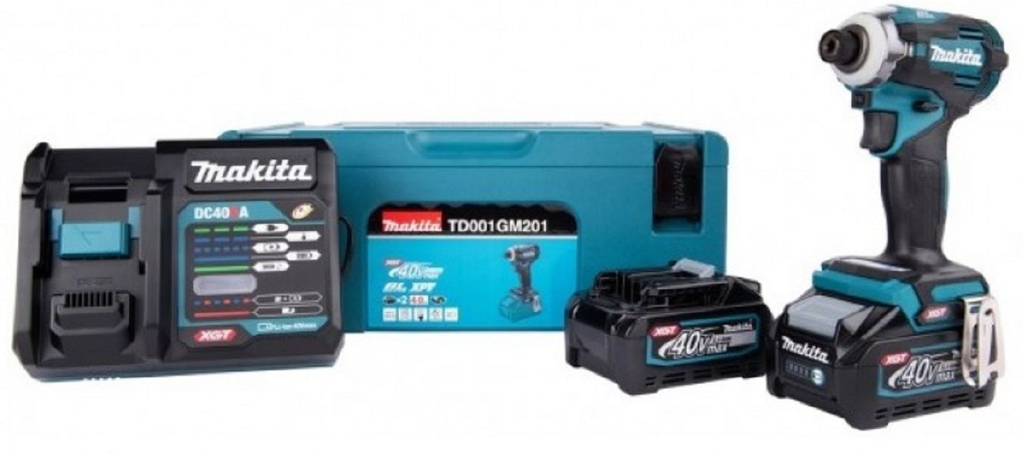 Акумулаторен ударен винтоверт Makita - TD001GM201, 40V-XGT + 2.5 Ah
