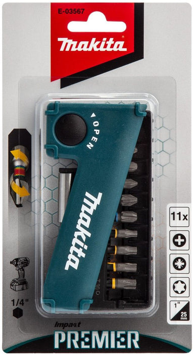 Комплект битове Makita - Impact Premier E-03567, 1/'', 11 части