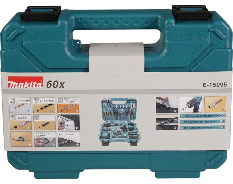 Комплект свредла и битове Makita - E-15095, 60 части