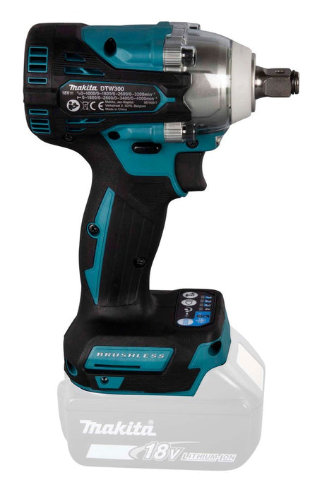 Makita DTW300Z винтоверт/ударен винтоверт 3200 RPM Черен, Син