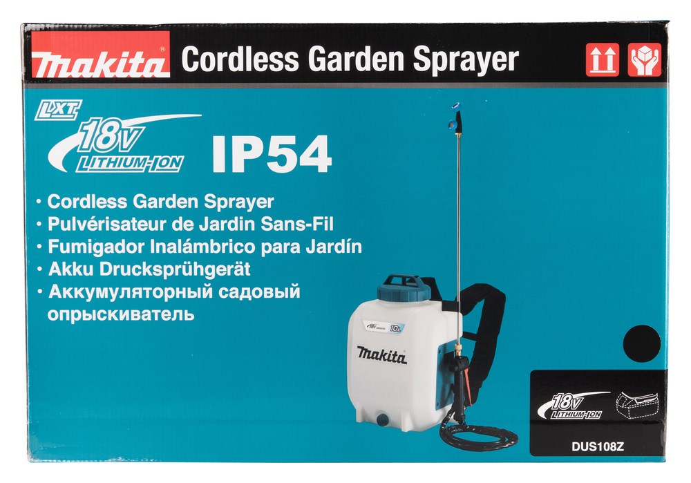 Makita DUS108Z градинска пръскачка Гръбна градинска пръскачка 10л