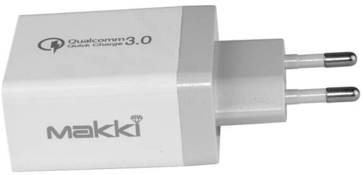Зарядно устройство Makki - QC48W4 FC, USB-A, 30W, бяло