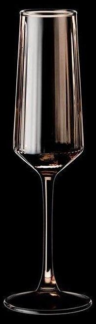 Чаши за шампанско Maku - Оребрени, 4 броя, 220 ml